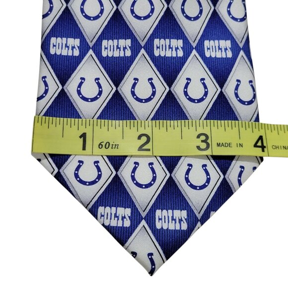 Indianapolis Colts Necktie Silk Diamond Design Neck Tie Logo NFL Football NEW - Picture 7 of 10
